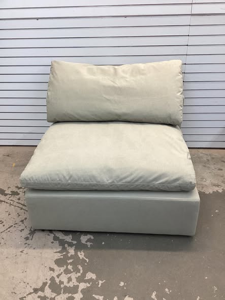 Jazzmyne Armless Slipper Chair in Beige