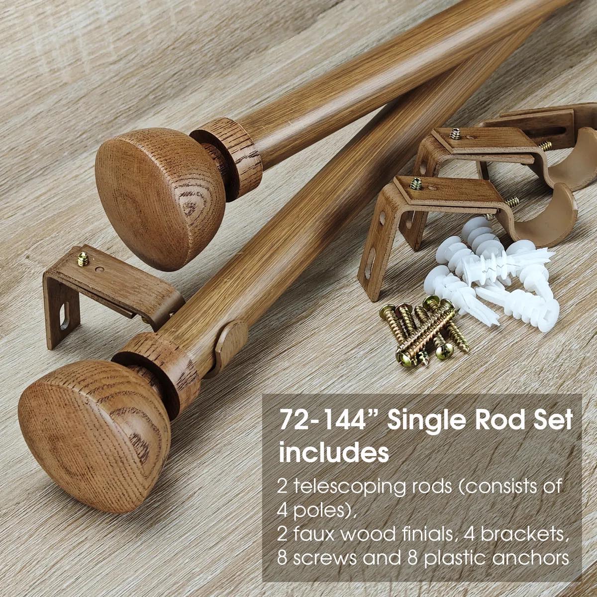 Serenity Iron Adjustable Single Curtain Rod