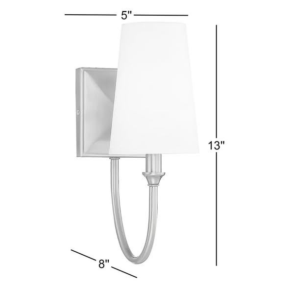 Alata 1 - Light Dimmable Armed Sconce in Black