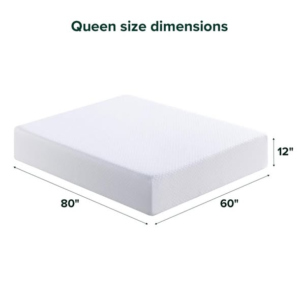 Sleep by Wayfair 12" Medium Cooling Gel Memory Foam Queen Size Mattress