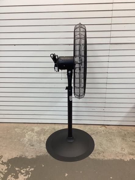30 in. High-Velocity 3-Speed Industrial Pedestal Fan with Aluminum Blades and Adjustable Height