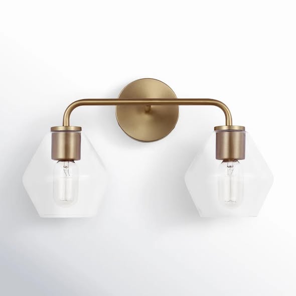 Rooks 17" W 2-Light Dimmable Steel Vanity Light