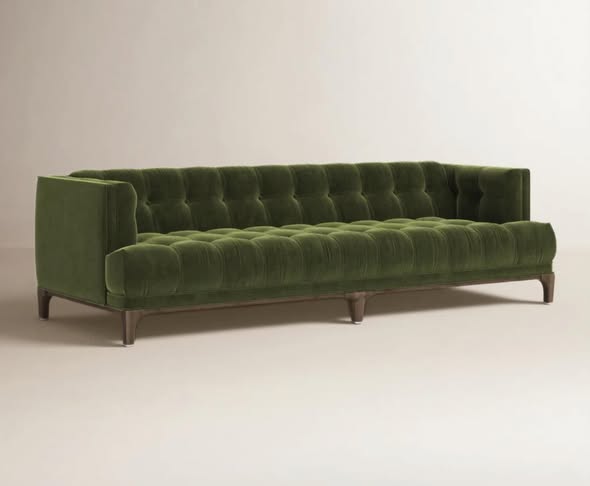 Bari 91'' Tufted Tuxedo Sofa