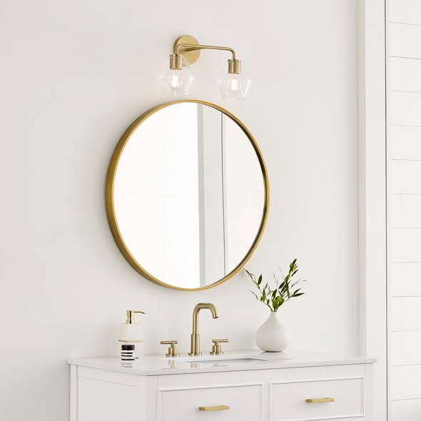 Rooks 17" W 2-Light Dimmable Steel Vanity Light