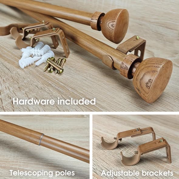 Serenity Iron Adjustable Single Curtain Rod
