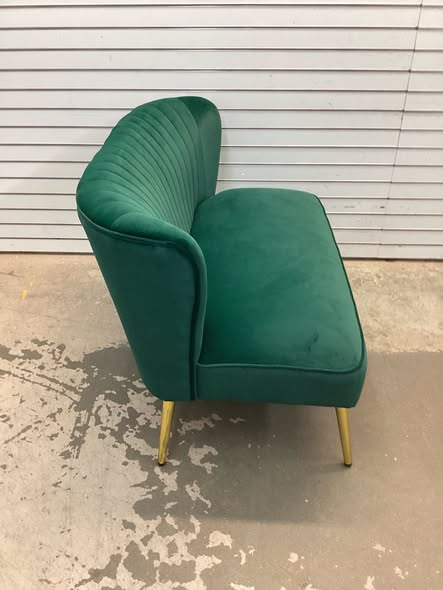 Etta Avenue Euclid 47" Velvet 2-Seat Armless Loveseat