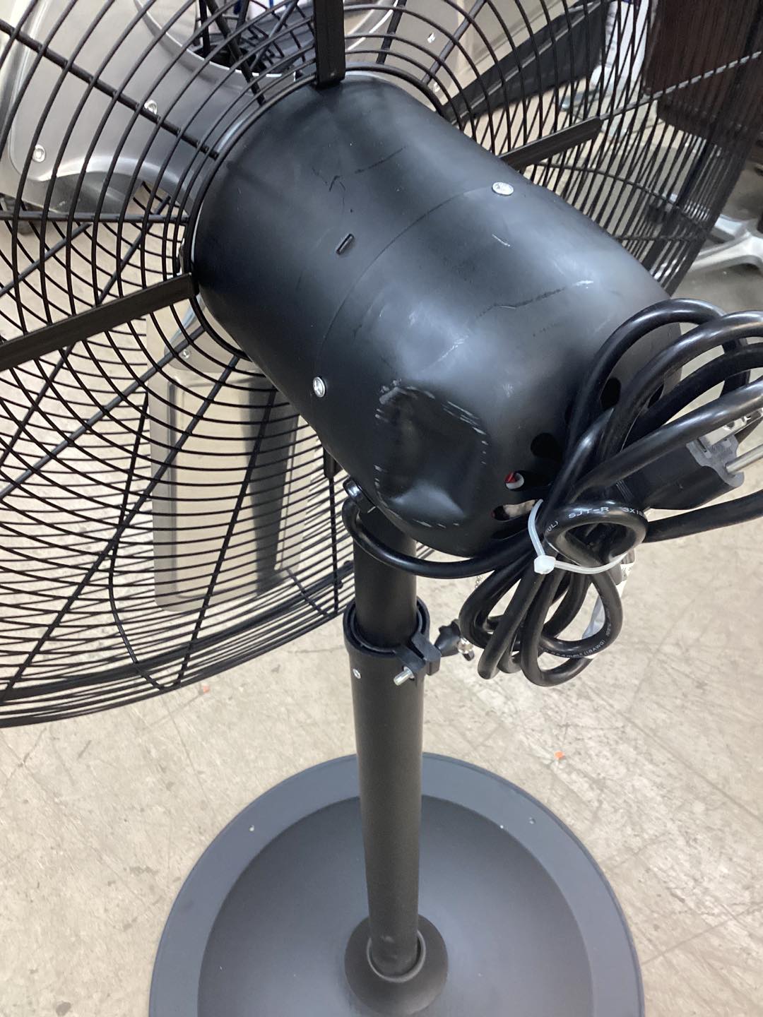 30 in. High-Velocity 3-Speed Industrial Pedestal Fan with Aluminum Blades and Adjustable Height