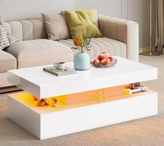 Bhhatu High Gloss Led Coffee Table