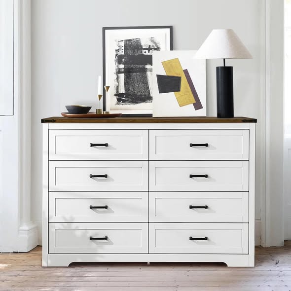 Astred 8-Drawer 54.13" W Manufactured Wood Double Dresser