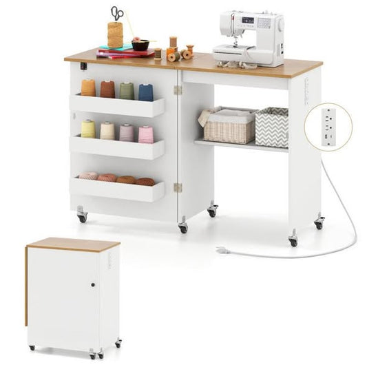 Sewing Machine Table With Charging Station