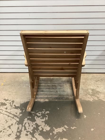 Outdoor Solid Fir Wood Rocking Chair with High Backrest