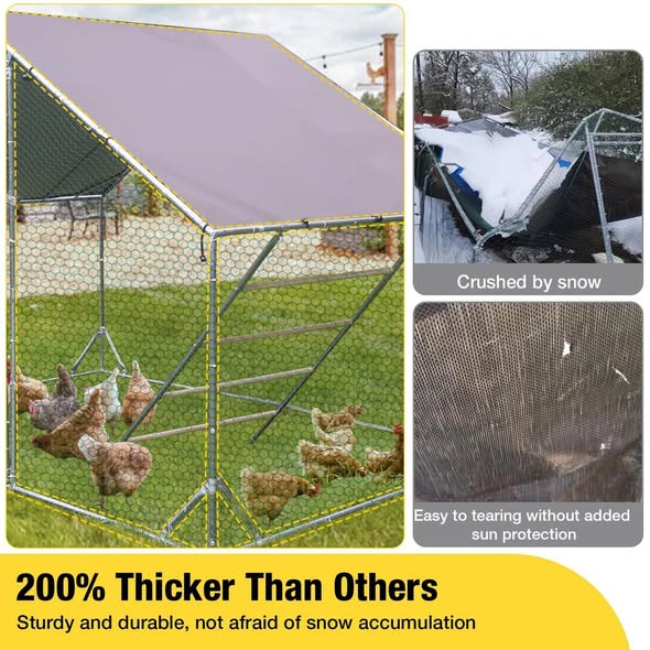 Large Metal Chicken Coop Run Chicken Pen With Ramp