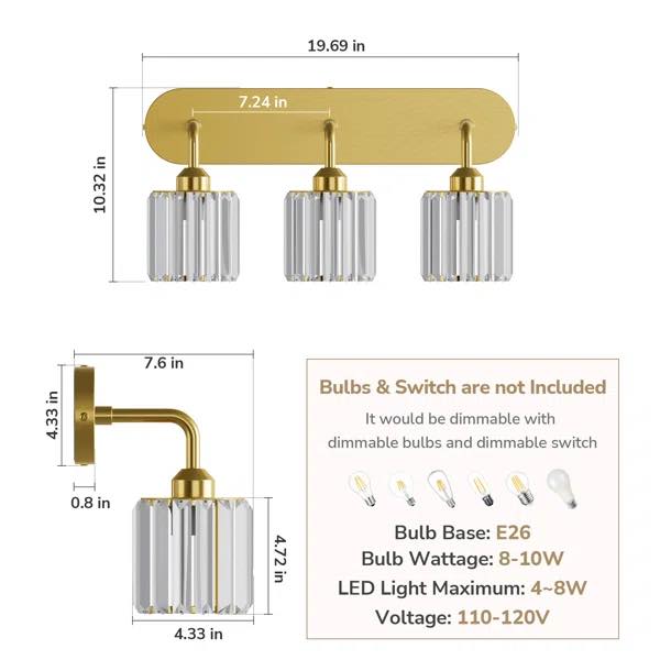 Dimmable Bathroom Vanity Light