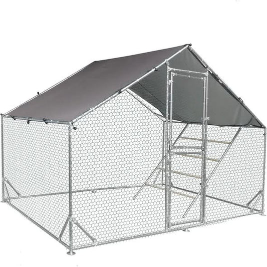 Large Metal Chicken Coop Run Chicken Pen With Ramp