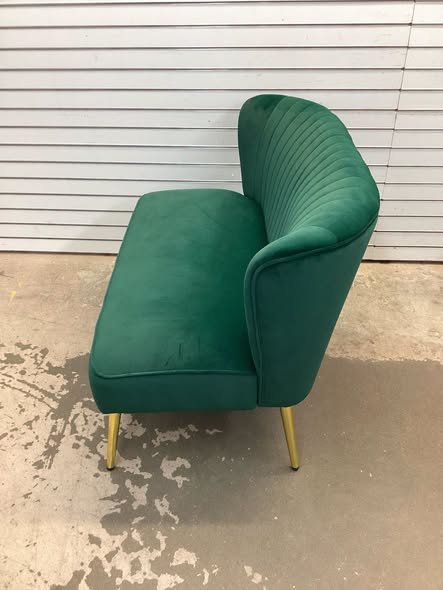 Etta Avenue Euclid 47" Velvet 2-Seat Armless Loveseat