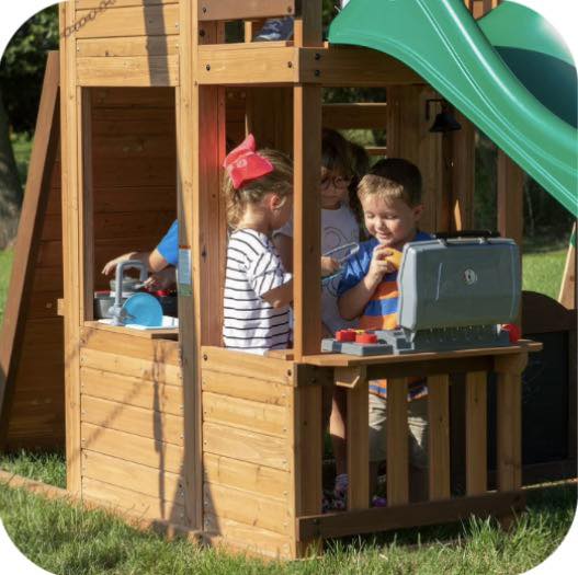 Backyard Discovery Bristol Point Cedar Swing Set/Playset