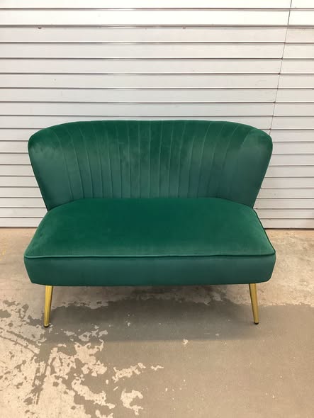 Etta Avenue Euclid 47" Velvet 2-Seat Armless Loveseat