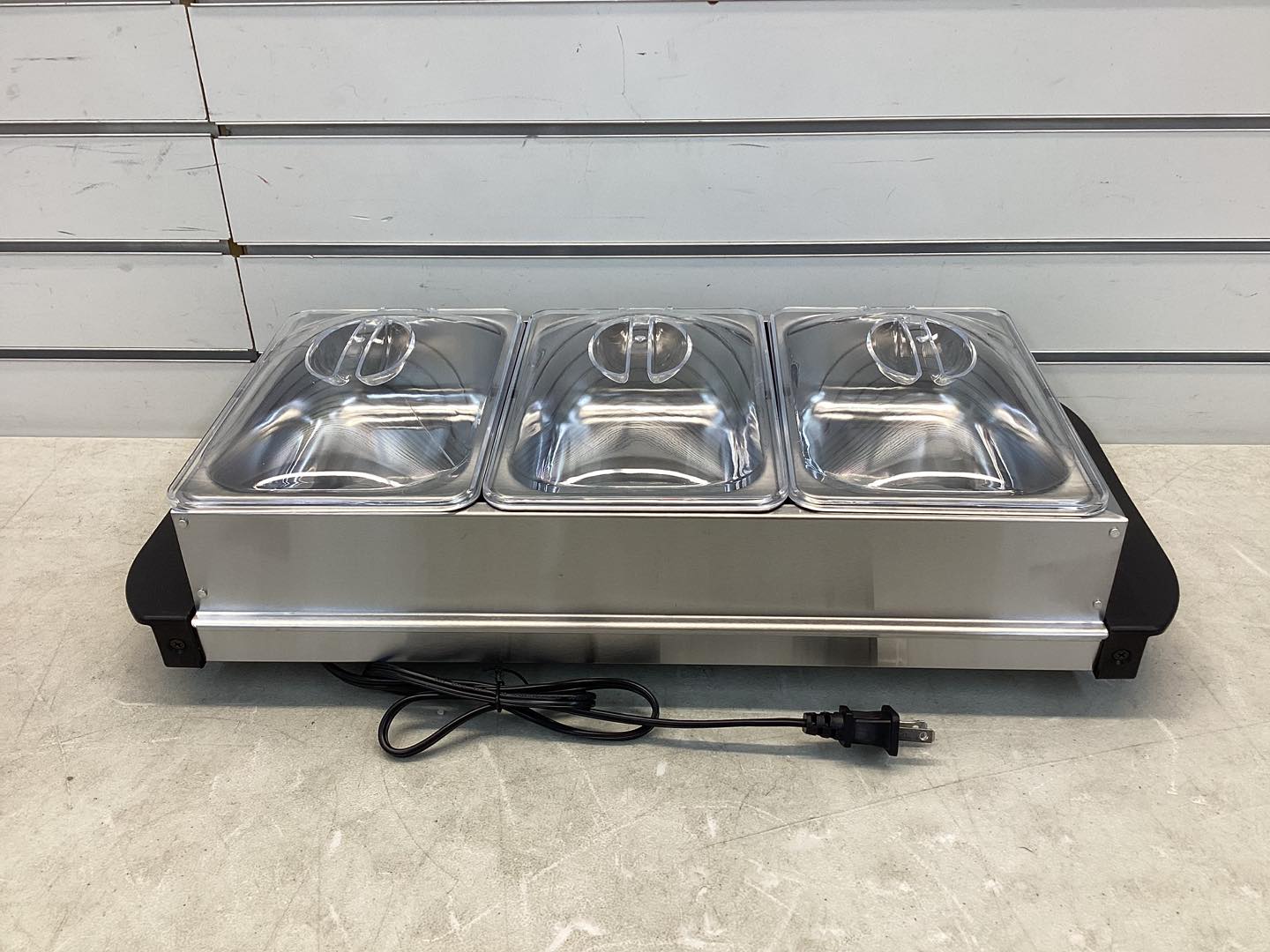 Costway Electric Buffet Server Food Warmer with 3 Removable Trays