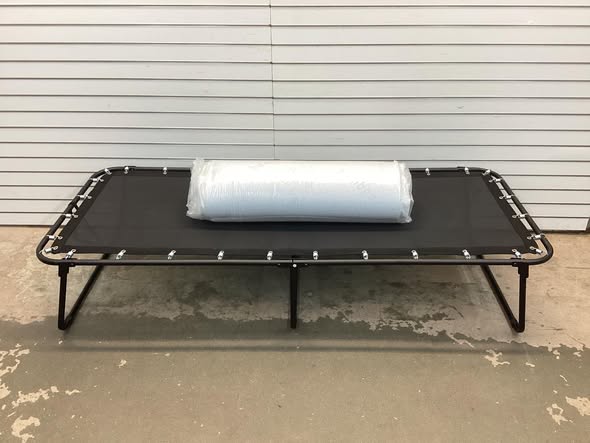 75 x 31 Inch Folding Bed with Mattress Cot Size with Memory Foam