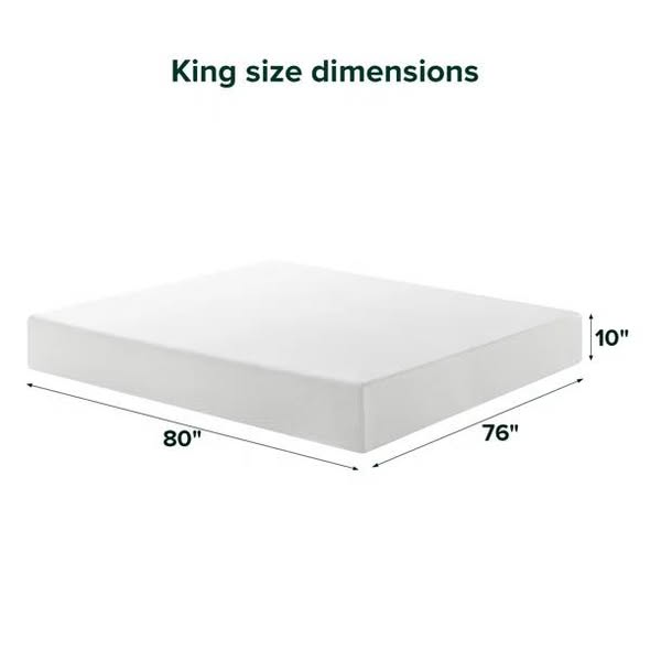 Sleep by Wayfair 10" King Size Medium Memory Foam Mattress