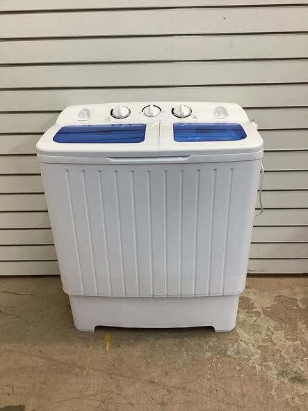 Costway 14 in. 1.6 cu. ft. Portable Top Load Washing Machine Mini Compact Washer Dryer in White