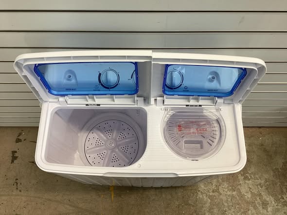 Costway 14 in. 1.6 cu. ft. Portable Top Load Washing Machine Mini Compact Washer Dryer in White