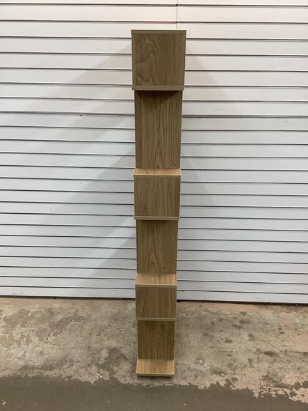 6 Tier S-Shaped Bookshelf Storage Display Bookcase Decor Z-Shelf