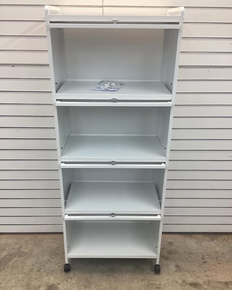 Costway White 4-Shelf Metal 23.5 in. W Kitchen Baker's Rack Storage Cabinet