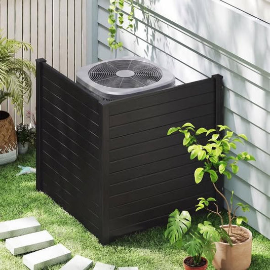 Costway Freestanding 48 x 48 Inch Air Conditioner Fence with Metal Ground Stakes