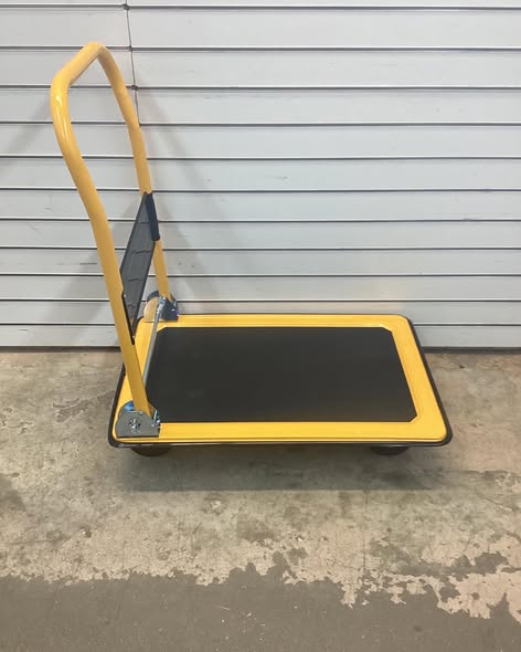 330lbs Platform Cart Dolly Foldable Moving Warehouse Push Hand Truck Yellow