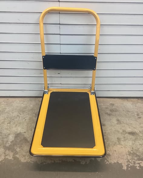 330lbs Platform Cart Dolly Foldable Moving Warehouse Push Hand Truck Yellow