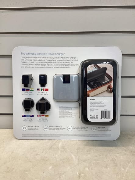 Atomi Wall Charger with Universal Travel Adapters