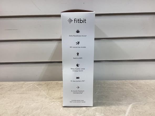 Fitbit Versa 4 One Size Fitness Smartwatch Bundle, Beet Juice & Copper Rose