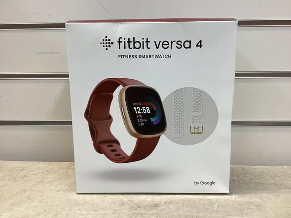Fitbit Versa 4 One Size Fitness Smartwatch Bundle, Beet Juice & Copper Rose