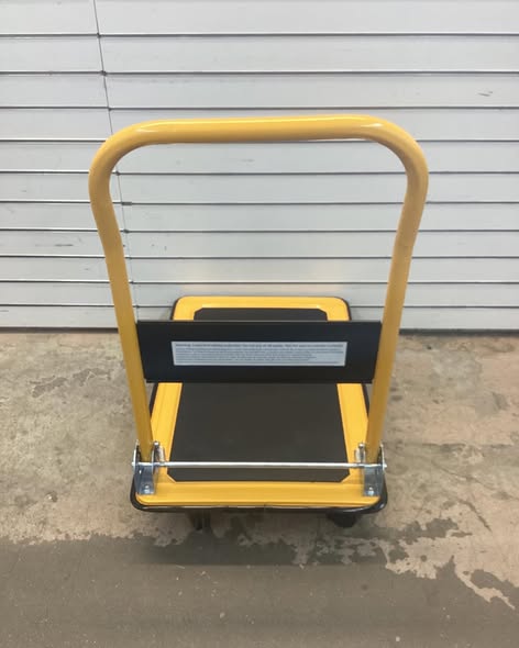 330lbs Platform Cart Dolly Foldable Moving Warehouse Push Hand Truck Yellow