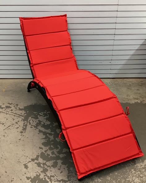 Costway Foldable Patio Lounge Chair with Cushion for Backyard