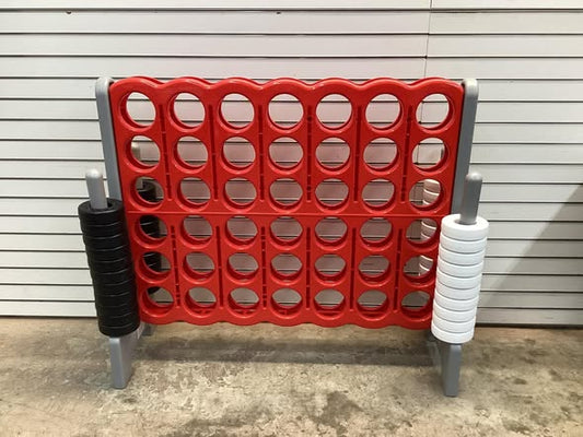 Jumbo 4 in a Row Game Set with 42 Chess Pieces 4-to-Score Giant Game Set