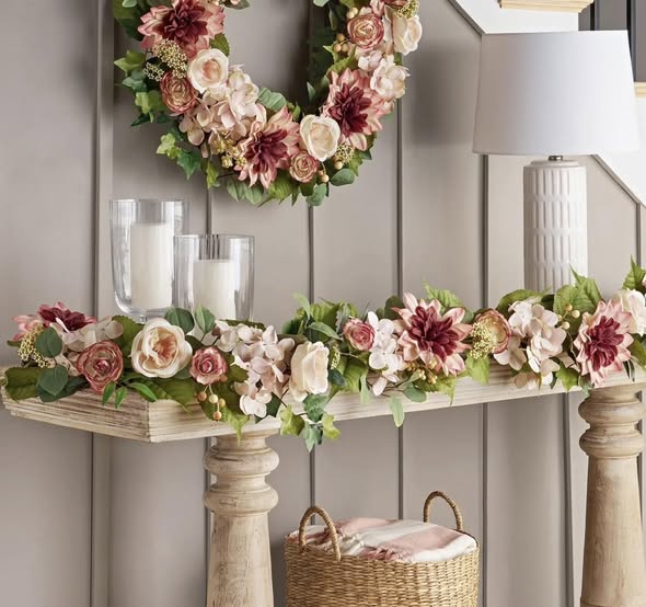Member's Mark 6' Floral Garland - Pink Dahlia