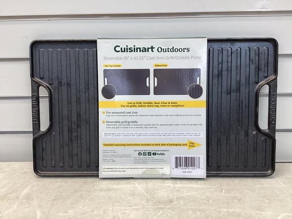 Cuisinart 2-in-1 Cast Iron Reversible Griddle Plate