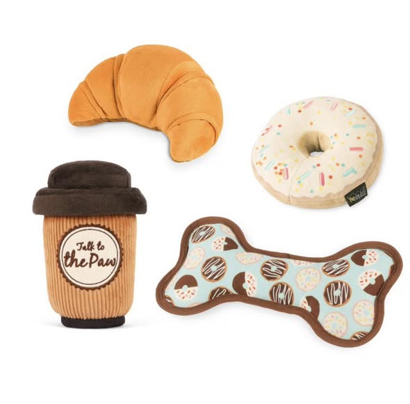 P.L.A.Y Pet Plush Toys, Canine Café, 4 pc., Bundle