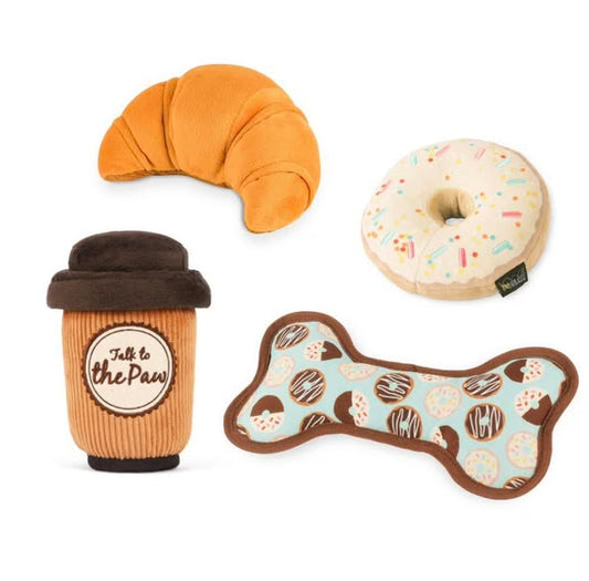 P.L.A.Y Pet Plush Toys, Canine Café, 4 pc., Bundle