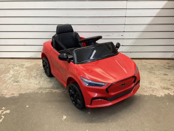 12V Licensed Electric Ride-On Car with Remote Control LED Lights and Music Red