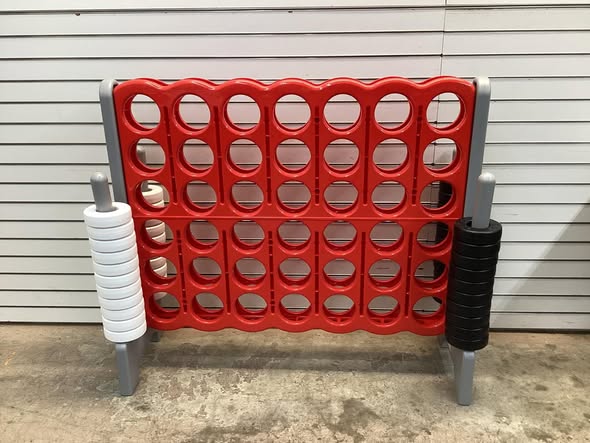 Jumbo 4 in a Row Game Set with 42 Chess Pieces 4-to-Score Giant Game Set