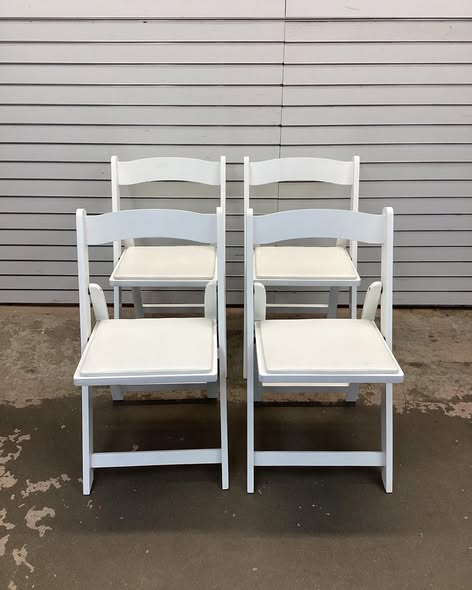 Costway 4 Pack Resin Folding Chairs with Padded Seat