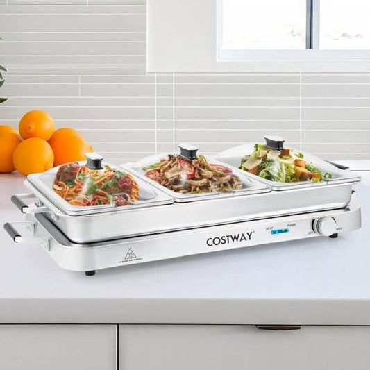 Costway 2 in 1 Electric Warming Tray with Temperature Control