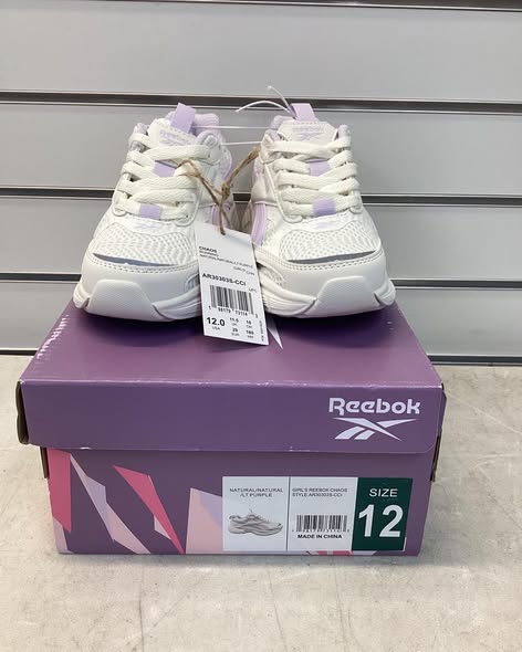 Reebok Girls Chaos Running Sneaker, size 12