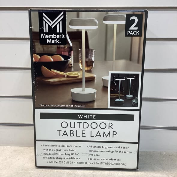Member's Mark Outdoor Table Lamps, 2-Pack
