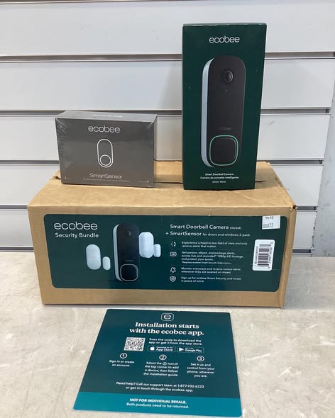 ecobee Wired Smart Doorbell and Smart Sensors.