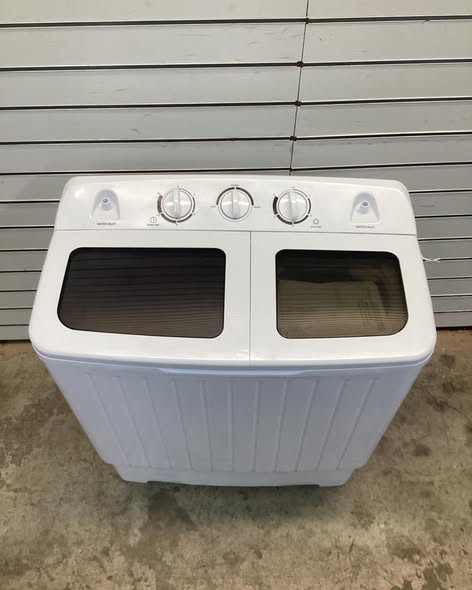 Costway 14 in. 1.6 cu. ft. Portable Top Load Washing Machine Mini Compact Washer Dryer in White