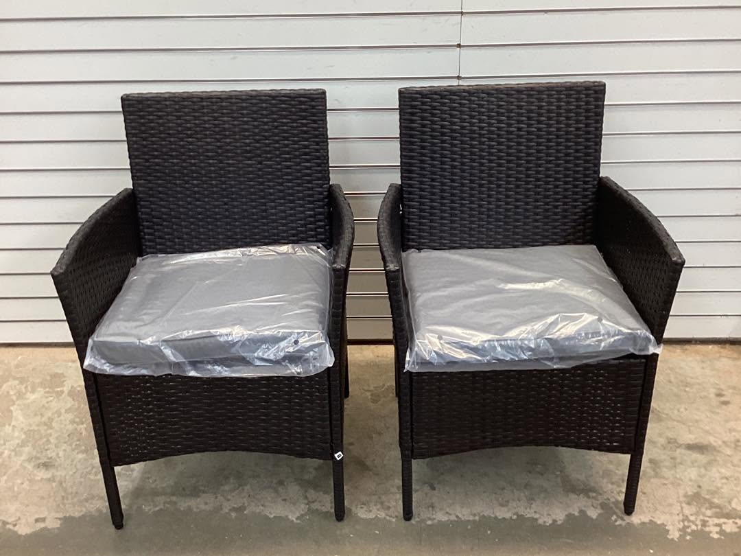 Costway 4PCS Rattan Patio Furniture Set Cushioned Sofa Chair Coffee Table